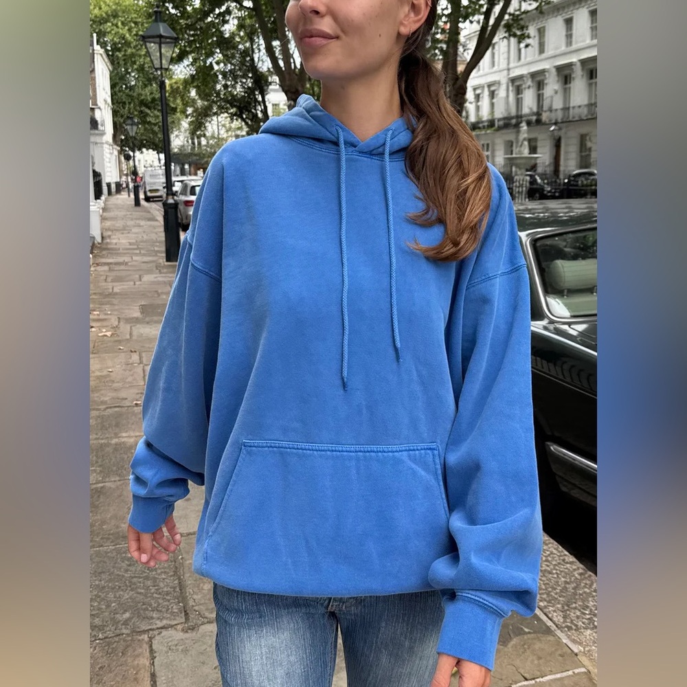 Brandy melville oversized steel blue christy hoodie